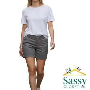 Caslon Gray Bermuda Shorts Cotton Blend Women’s Size 8 EUC